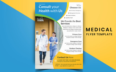 Krankenschwester - Medical Flyer Design - Corporate Identity Vorlage