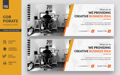 Minimalistische Corporate Facebook Cover Social Media Vorlage
