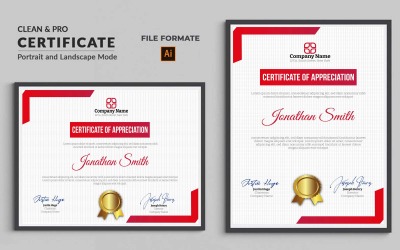Firemní a moderní šablona certifikátu