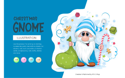 Lindo gnomo navideño. Elaboración, Sublimación.