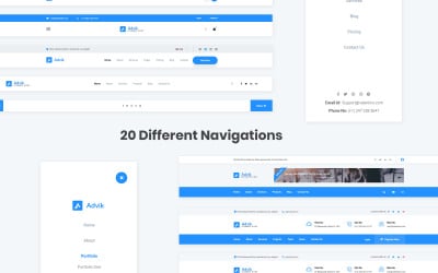 20 Navigations pour le kit de l&amp;#39;interface utilisateur Web