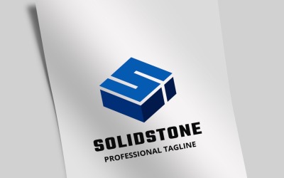 Solid Stone Letter S Logo Vorlage