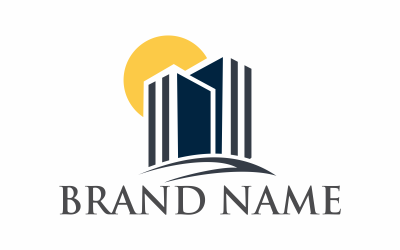 Sun Building Logo Template