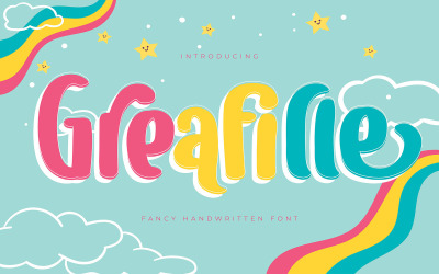 Greafille | Fonte manuscrita extravagante
