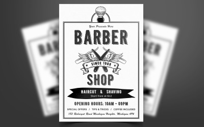 Sedge - Barber Shop Flyer Design - Modello di identità aziendale