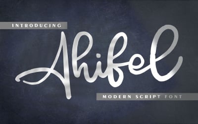 Ahifel | Modernt kursivt teckensnitt