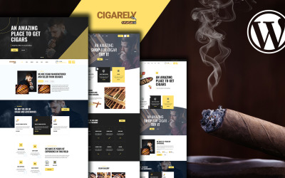 "Cigarely - Cigar Shop WooCommerce Theme" - адаптивний WooCommerce шаблон №161030