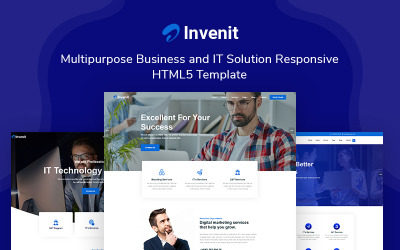 Reszponzív Invenit - Multipurpose Business and IT Solution Responsive Weboldal sablon 161038