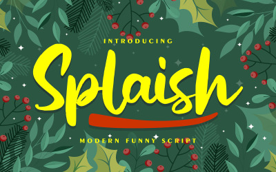 Splaish | Modern Funny Cursive Font