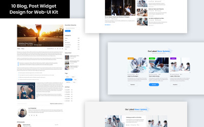 10 Blog, Web Kullanıcı Arayüzü Kiti için Yazı Widget Tasarımı