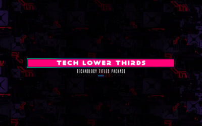 Glitch Technology Lower-Thirds Package Premiere Pro Template
