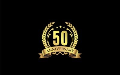 Modello di Logo di 50 ° anniversario di compleanno