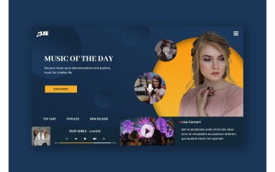 Elementi dell&amp;#39;interfaccia utente di Hero 27 Muse