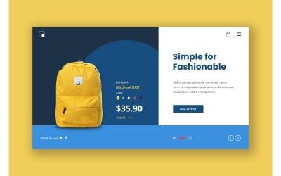 Elementos de interface do usuário Hero 41 Yellow Backpack