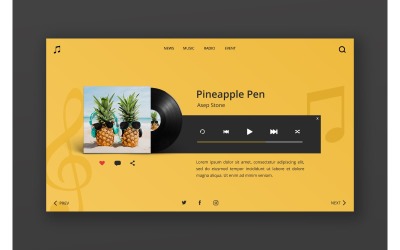Элементы пользовательского интерфейса Hero 30 Pineapple Pen