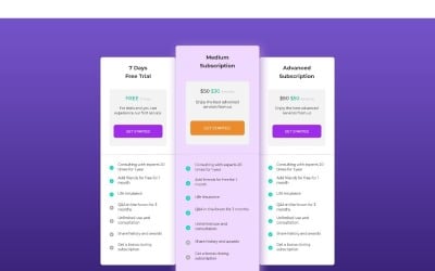 PT 30 Purple UI Elements