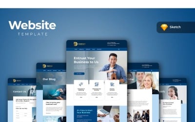 Elementos de la interfaz de usuario de la empresa Web 1 D