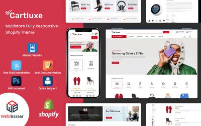 Cartluxe - минималистичная современная тема для магазина Mulistore Shopify