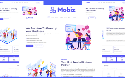 Mobiz - Plantilla de página de destino empresarial multipropósito Bootstrap 5