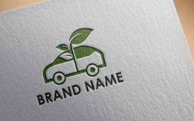Modello di logo di auto naturale