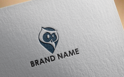 Point Owl flache Logo-Vorlage