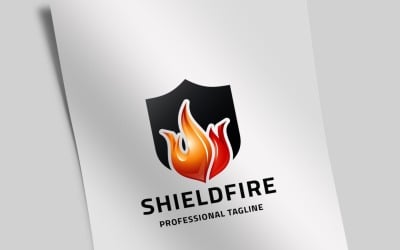 Shield Fire Logo Template