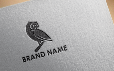 Sova ploché moderní Logo šablona