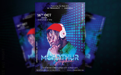 DJ Music Party Flyer Design - Vorlage für Corporate Identity