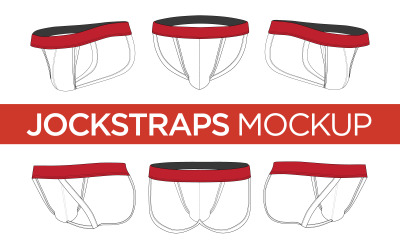 Jockstrap - makieta produktu z szablonu wektorowego