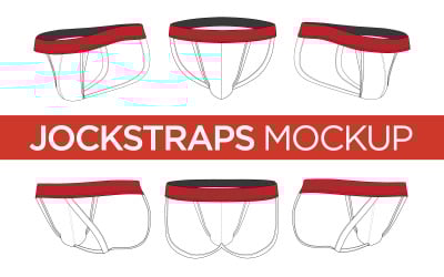 Jockstrap - Maquete de produto de modelo vetorial
