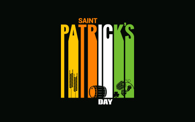 Patrick Day Design Vector achtergrond. - Huisstijl sjabloon