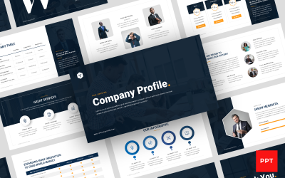 Plantilla de PowerPoint - presentación del perfil de la empresa