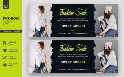 Шаблон для социальных сетей Creative Fashion Facebook Cover