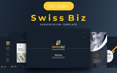 Swiss Biz   Presentation PowerPoint template