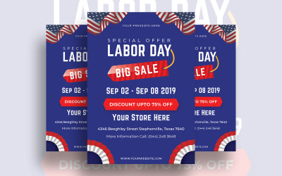 Truis - Labor Day Sale Flyer Design - Mall för företagsidentitet