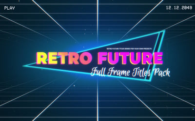 Retro Future Full Frame Titles Pack Premiere Pro Template