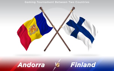 Andorra kontra Finland två länder flaggor - Illustration