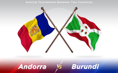 Andorra versus Burundi Two Countries Flags - Illustration