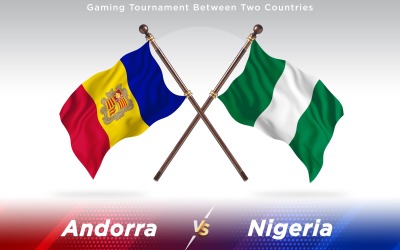 Andorra contro Nigeria Due Bandiere Di Paesi - Illustrazione