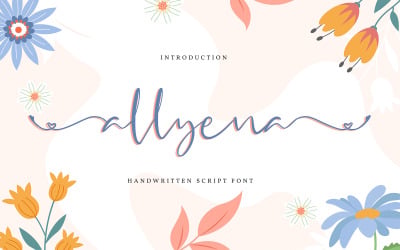 Allyena | Handskrivet kursivt teckensnitt