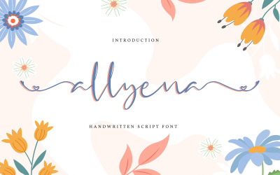 Allyena | Handwritten Cursive Font