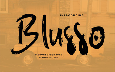Blusso | Moderní štětec písmo