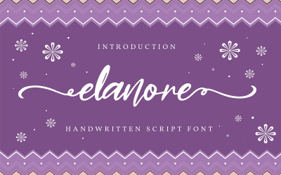 Elanore | Handskrivet kursivt teckensnitt