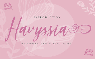 Havyssia | Fuente cursiva manuscrita