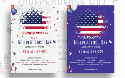 Milvey - Independence Day Flyer - Vorlage für Unternehmensidentität