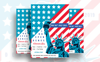 Pong - Flyer zum Unabhängigkeitstag - Vorlage für Corporate Identity