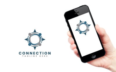 Compass and People Design  Logo Template