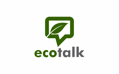 Modèle de logo de la ligne Eco Talk
