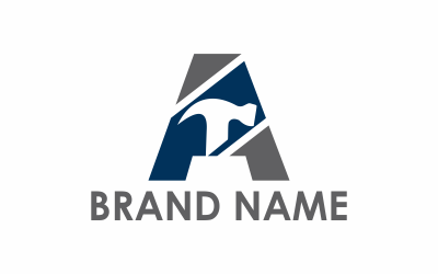 Plantilla de logotipo de letra A Hammer