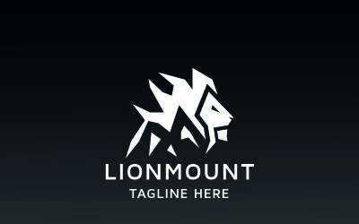 Modèle de logo de monture de lion professionnel